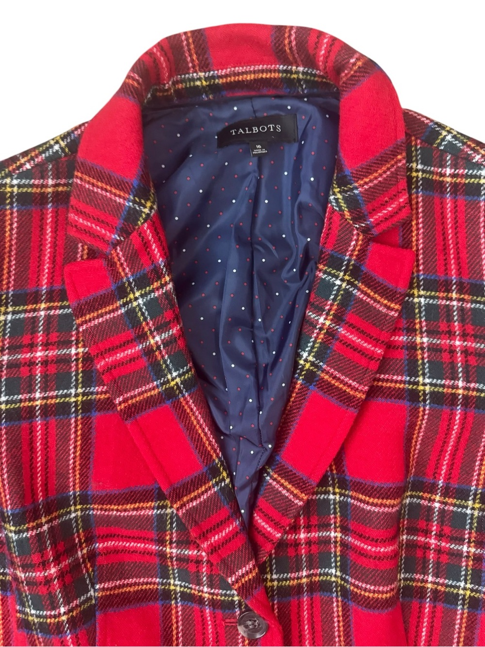 Talbots SHETLAND Wool-blend Plaid Blazer - Picture 3 of 15